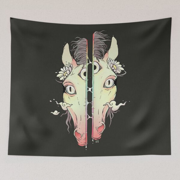 Item preview, Split Face Horse, Surreal Artwork designed and sold by cellsdividing.