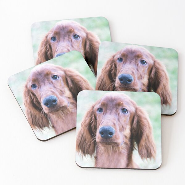 Item preview, perro rojo designed and sold by MoreGoodArt.