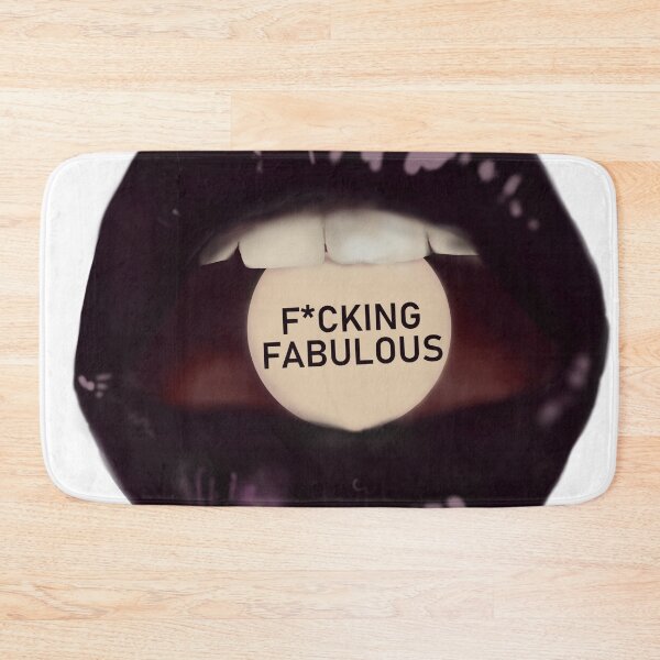 Item preview, Large Take a pill "F*cking fabulous" black lips designed and sold by ArtInPi.