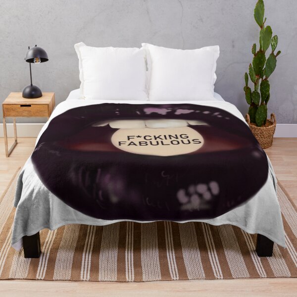 Item preview, Large Take a pill "F*cking fabulous" black lips designed and sold by ArtInPi.