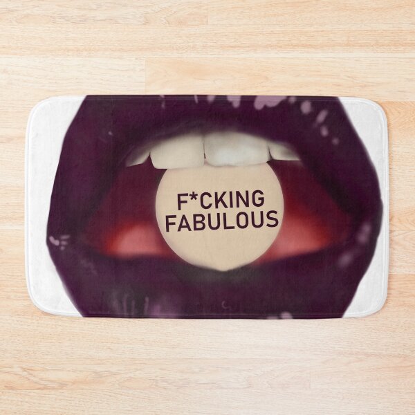 Item preview, Large Take a pill "F*cking fabulous" black lips designed and sold by ArtInPi.