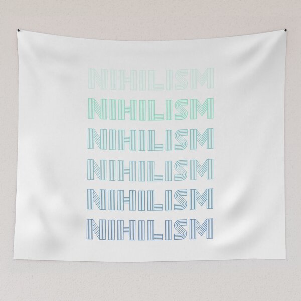 Item preview, Funny Philosophy Retro Vintage Repeated word "Nihilism"  designed and sold by FandomizedRose.
