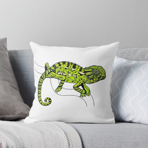 Item preview, Green baby chameleon - ink illustration designed and sold by LorenDowding.