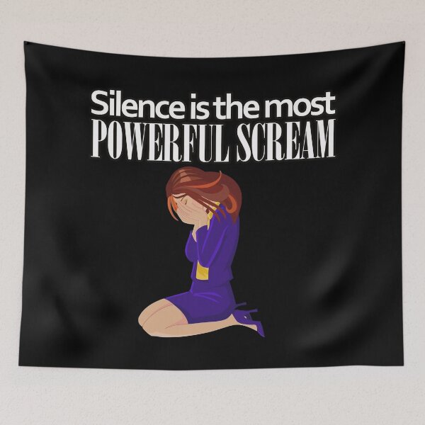 Item preview, Silence is the most powerful scream quote saying designed and sold by Kam-designs.