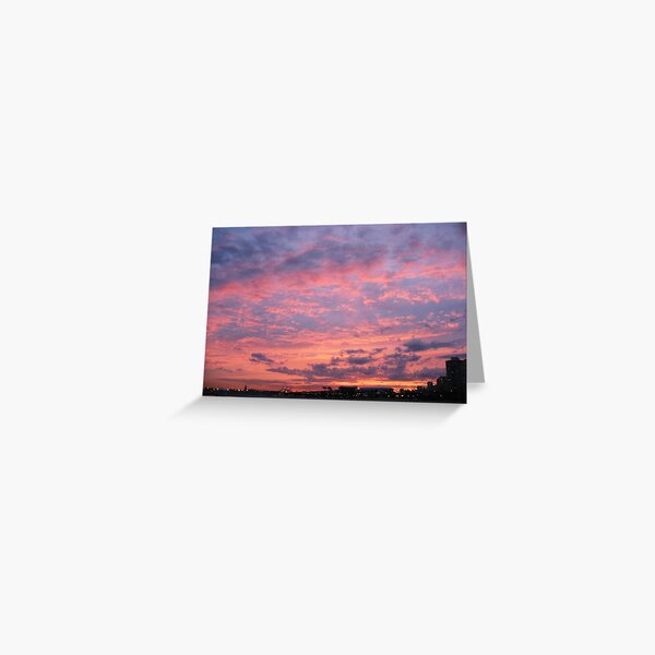 Neon Clouds Greeting Card