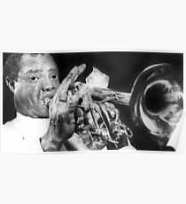 Portrait of Louie Armstrong Poster