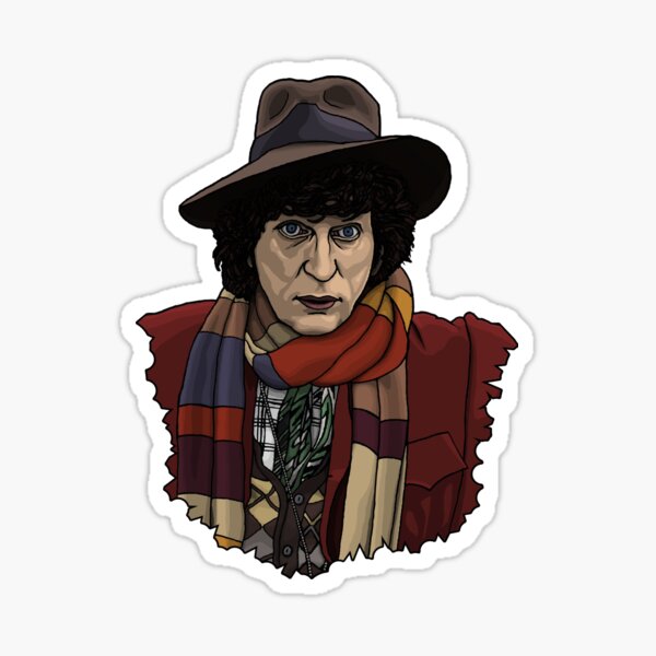 Forth Doctor Face Sticker