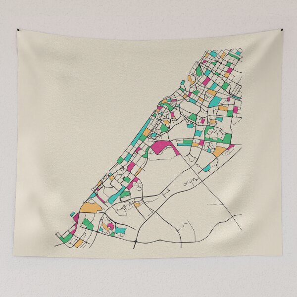 Item preview, Dubai, UAE Street Map designed and sold by A Deniz Akerman.