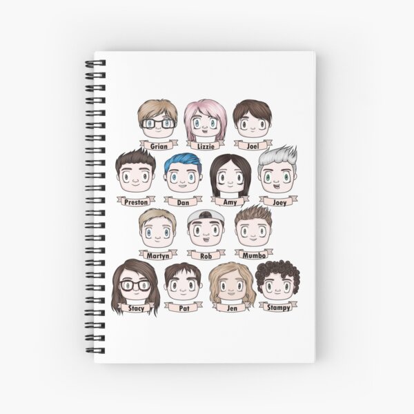 Dantdm Spiral Notebooks Redbubble - roblox escape the office im fired amy lee33