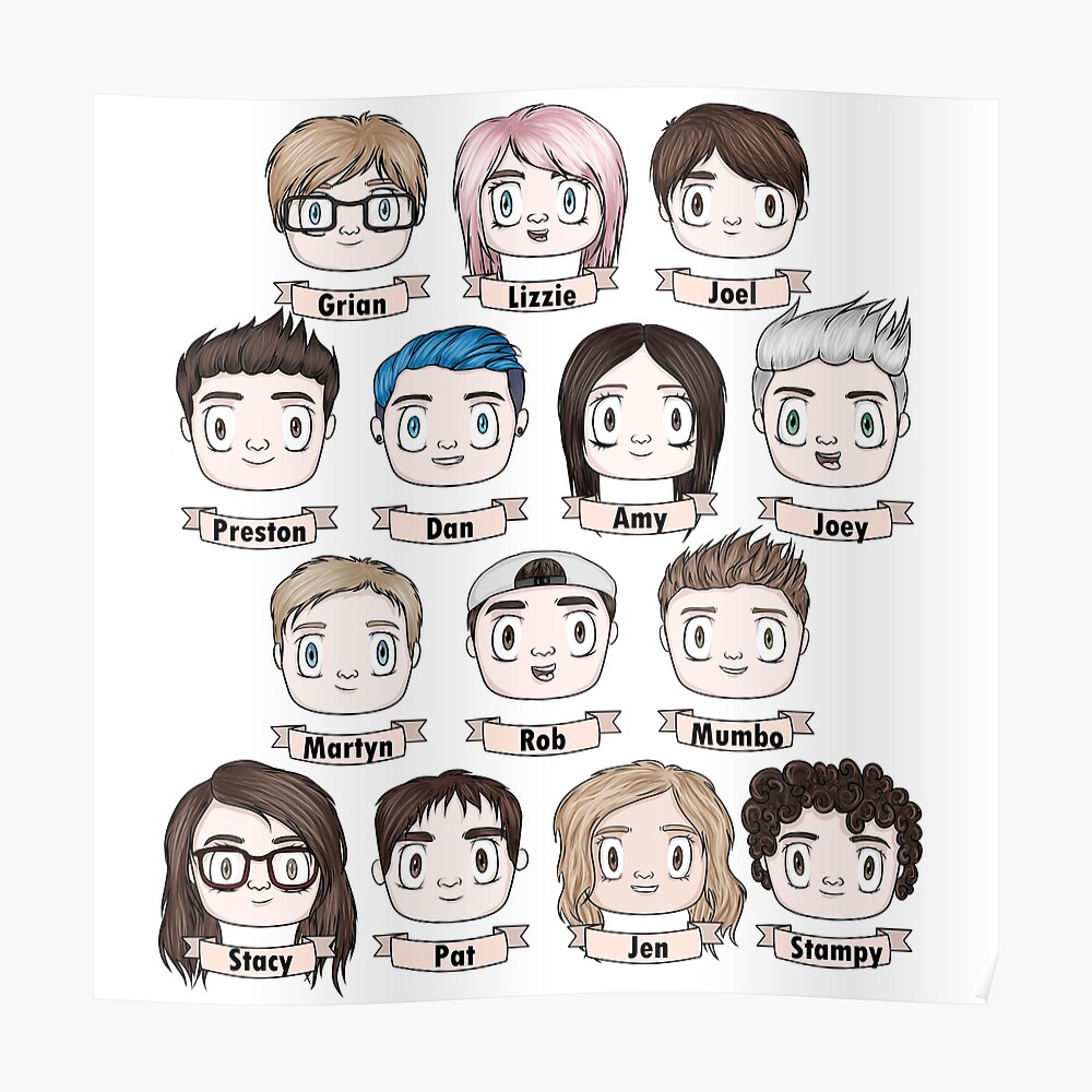 Minecraft youtubers,redbubble