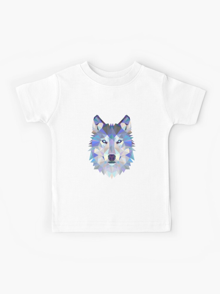 Thumbnail 1 of 2, Kids T-Shirt, Geometric Wolf designed and sold by Tobias Husbands.