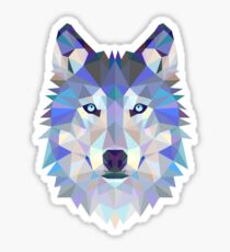 Geometric Wolf Sticker