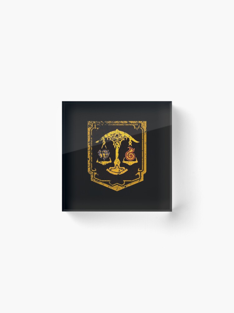 Alternate view of Uldah Flag Grunge Acrylic Block