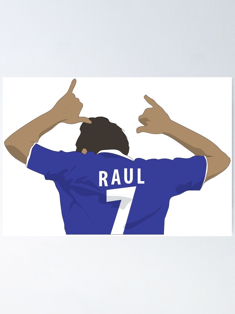 Raul Real Madrid celebration Poster for Sale by footballrb