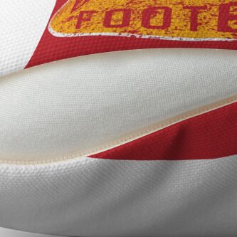 Alternate view of BBQ and Football - Red & Gold Throw Pillow