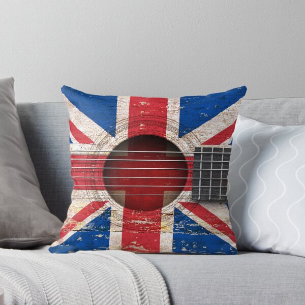 Item preview, Old Vintage Acoustic Guitar with British Flag designed and sold by JeffBartels.