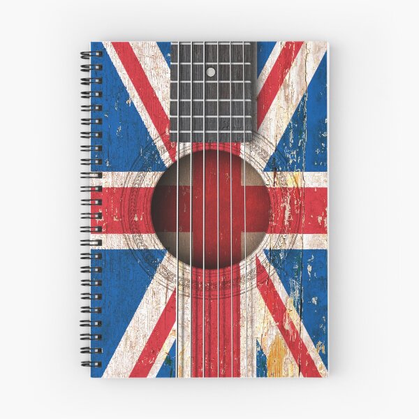 Item preview, Old Vintage Acoustic Guitar with British Flag designed and sold by JeffBartels.