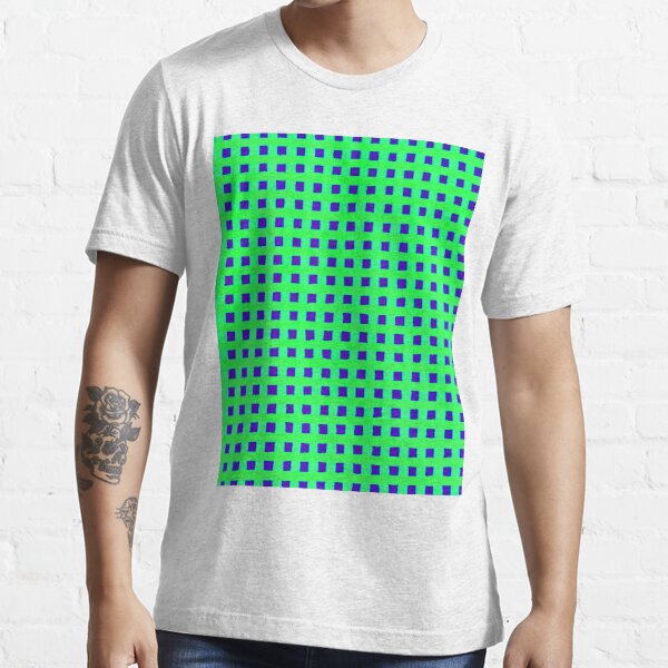 "Blue on Green Squares" Tshirt for Sale by IvyGuy1979 Redbubble green tshirts blue t