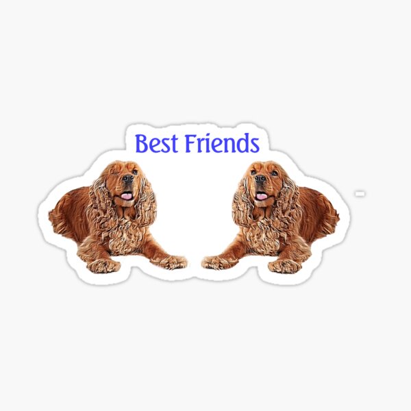 Spaniel Best Friends Sticker