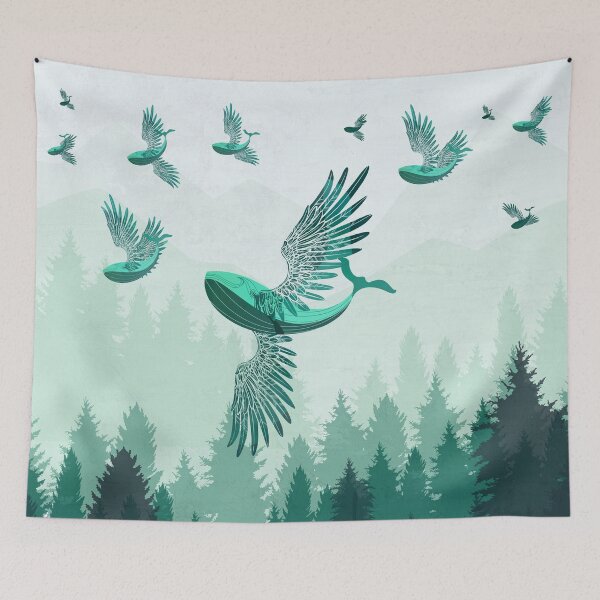 Item preview, Whales flying designed and sold by YanayMora.