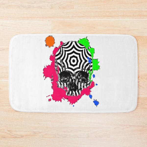 Item preview, Colorful Neon Ink Blot Hypnotize Skull designed and sold by EightWinds.