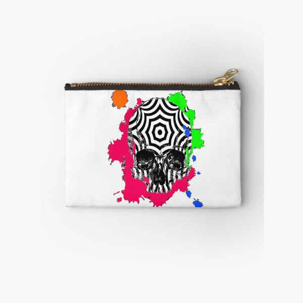 Item preview, Colorful Neon Ink Blot Hypnotize Skull designed and sold by EightWinds.