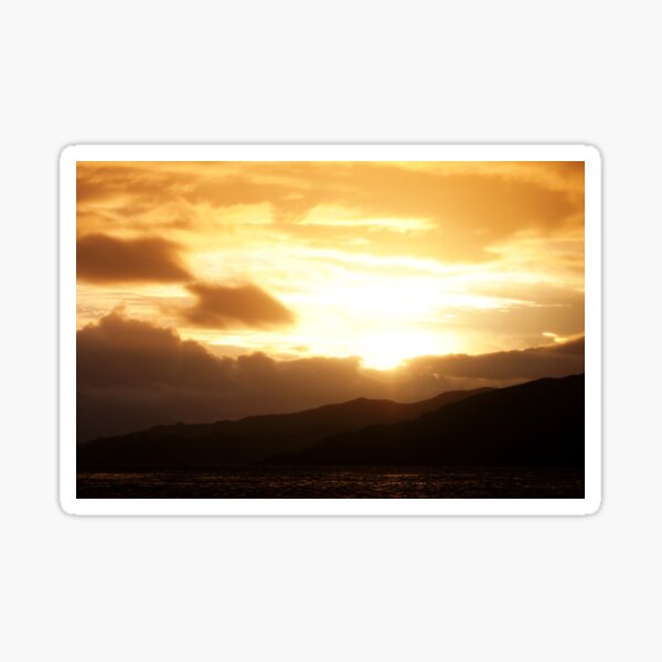 Highland Sunset over Loch Alsh - Highlands, Scotland Sticker
