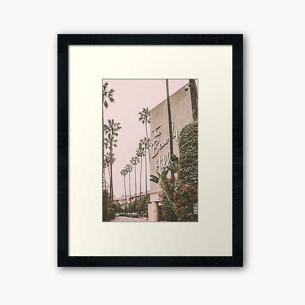 Beverly Hills Hotel Pink Framed Art Print