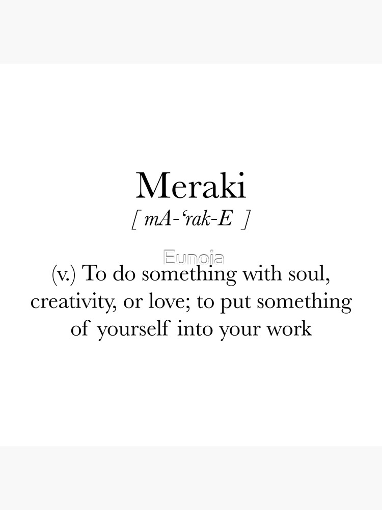 Meraki definition, Creativity Unique Words Dictionary Coffee Mug