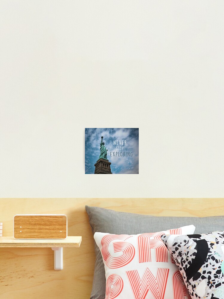 Impression Photo Statue De La Liberte Paysage De La Ville De New York Tumblr Aesthetic Never Stop Exploring Amp En Voyageant Par Zhvisuals Redbubble