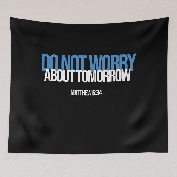 Item preview, Do Not Worry About Tomorrow Matthew 6:34 Tshirt Bible Jesus designed and sold by JoDesignLab.