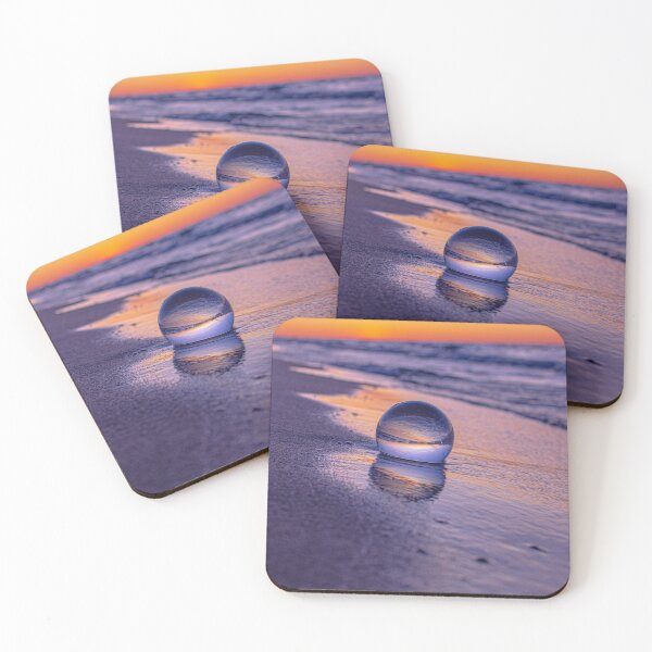 Item preview, PURPLE GLASS  BALL SUNSET ON LAKE MICHIGAN designed and sold by Joshua  Satterlee.