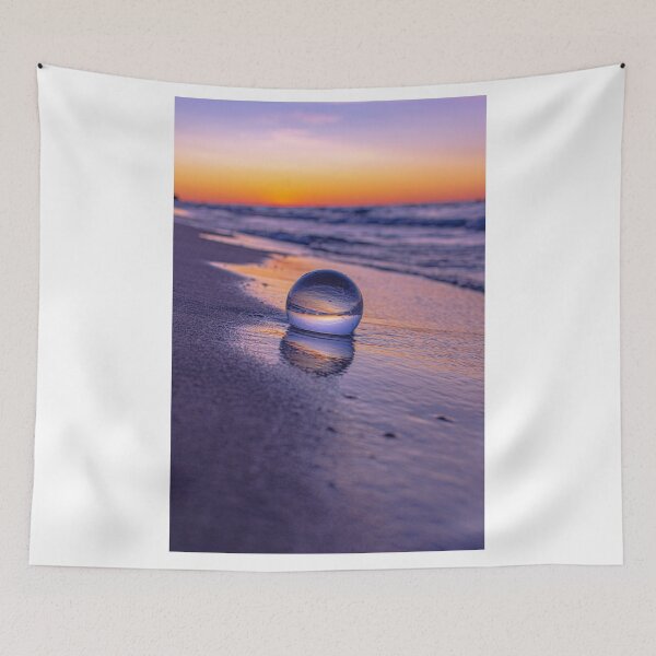 Item preview, PURPLE GLASS  BALL SUNSET ON LAKE MICHIGAN designed and sold by Joshua  Satterlee.