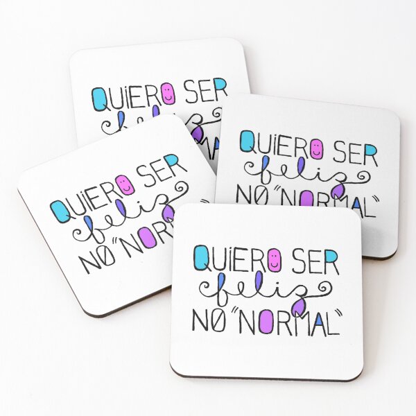 Item preview, I WANT TO BE HAPPY, NOT NORMAL - azulvioleta designed and sold by Magda Montero.