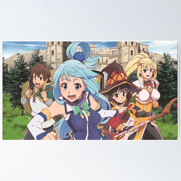 Kazuma Konosuba Anime' Poster, picture, metal print, paint by The Artz