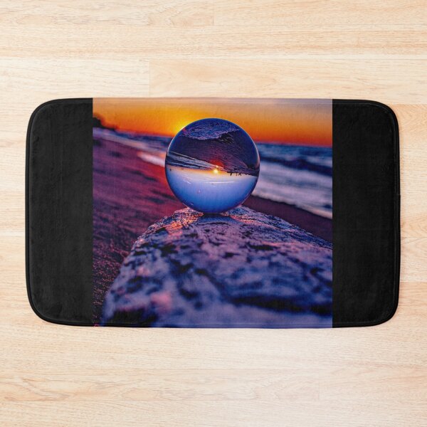 Item preview, BULE AND RED GLASS  BALL SUNSET ON LAKE MICHIGAN designed and sold by Joshua  Satterlee.