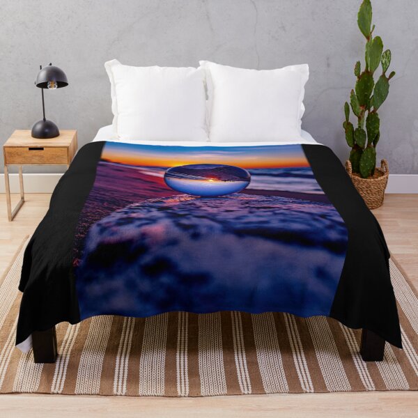 Item preview, BULE AND RED GLASS BALL SUNSET ON LAKE MICHIGAN designed and sold by Joshua Satterlee.