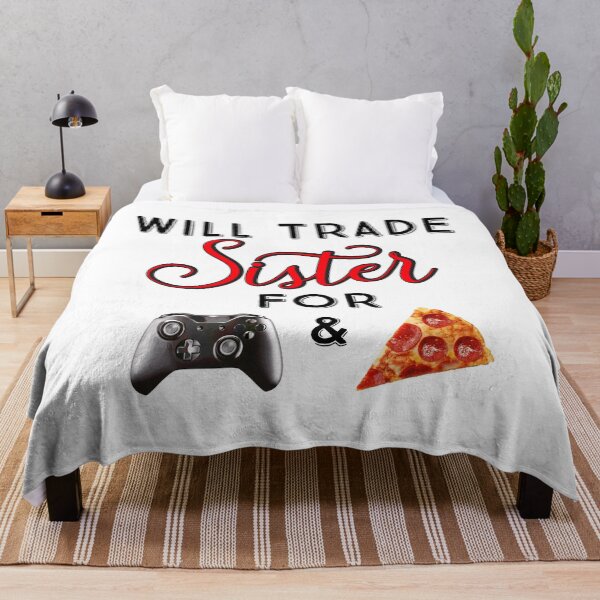 Item preview, Will Trade Sister For Video Games And Pizza Funny design designed and sold by tronictees.