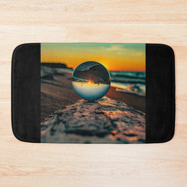 Item preview, BULE AND GREEN  GLASS  BALL SUNSET ON LAKE MICHIGAN designed and sold by Joshua  Satterlee.