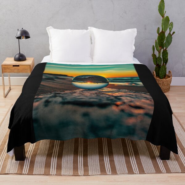 Item preview, BULE AND GREEN GLASS BALL SUNSET ON LAKE MICHIGAN designed and sold by Joshua Satterlee.
