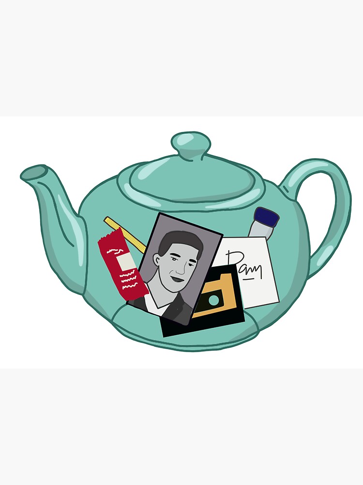 "the office teapot" Sticker by annaschoenmann Redbubble