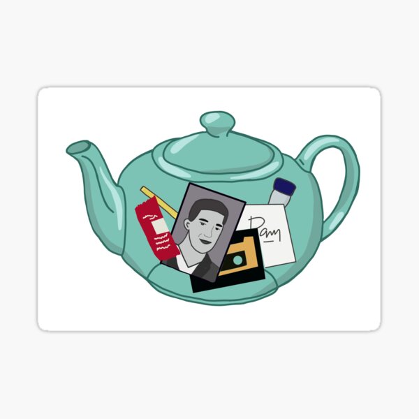 "the office teapot" Sticker by annaschoenmann Redbubble