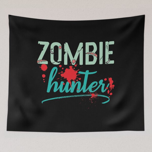 Item preview, Zombie Hunter Maggot Infested Blood Splatter Apocalypse design designed and sold by tronictees.