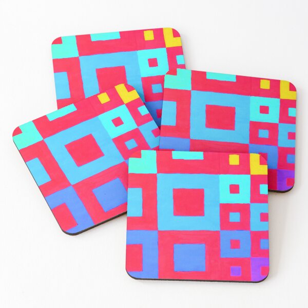 Item preview, Squares-Red,Blue,Yellow,Purple designed and sold by GEOMETRIC ART   .
