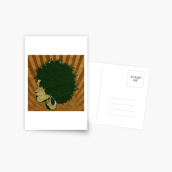 Afro Vintage Design Postcard