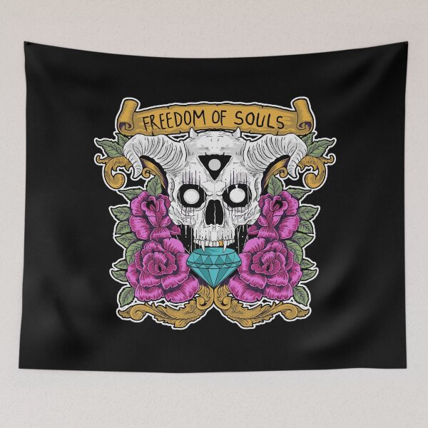 Item preview, Three eyed horned skull designed and sold by TheSimpleMan.