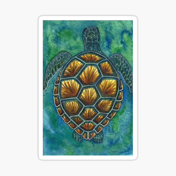 Green Sea Turtle Sticker