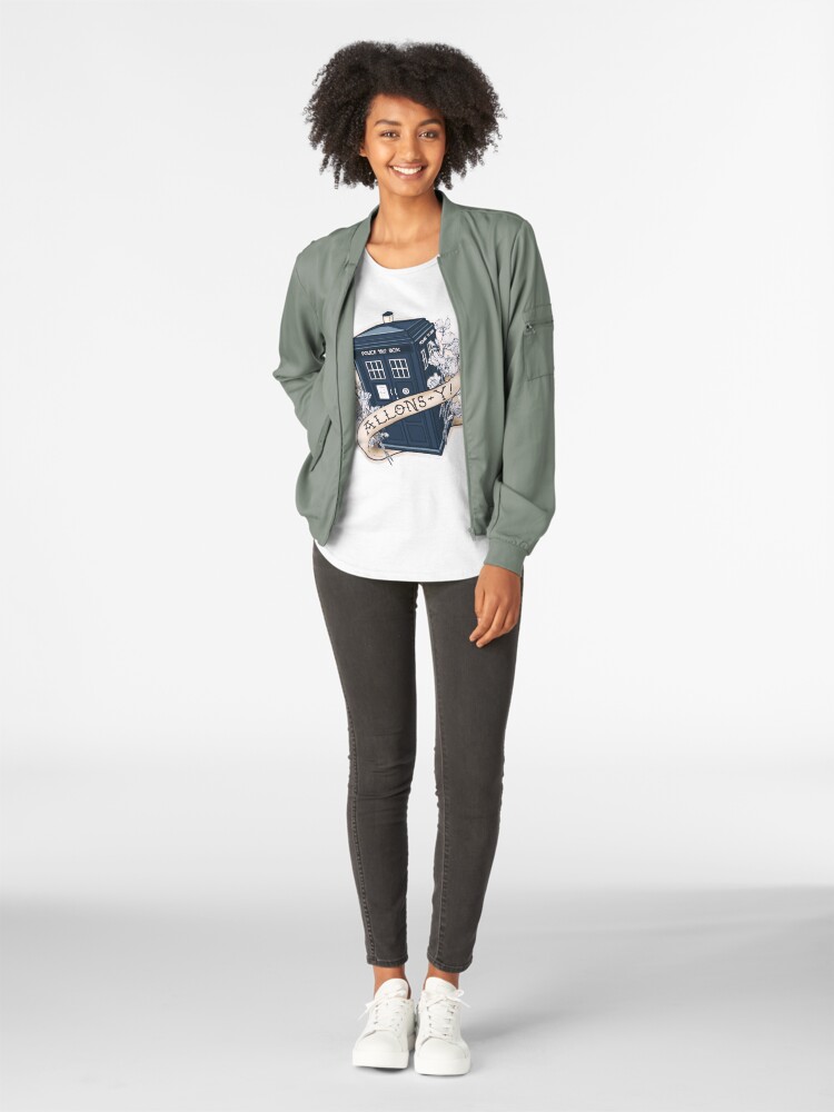 Alternate view of Allons-y! Premium Scoop T-Shirt