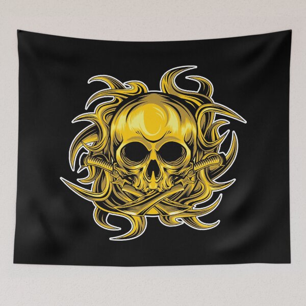 Item preview, Tribal golden skull designed and sold by TheSimpleMan.