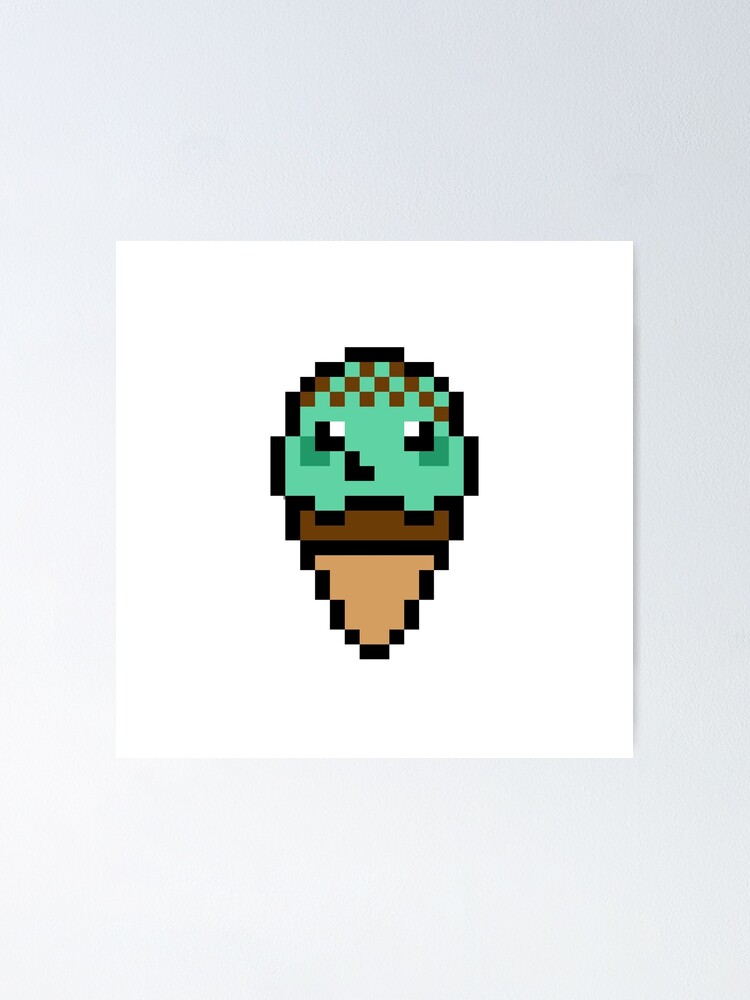 Ice Cream Pixel Art Klein Poster Von R0ugewr417h Redbubble